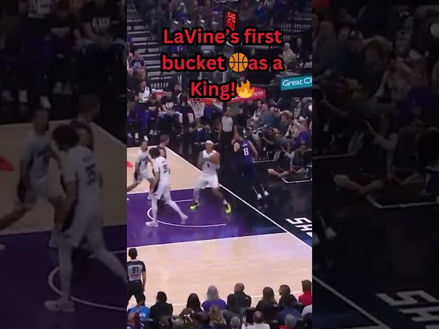 Zach LaVine’s FIRST BUCKET as a King! 👑🔥  #nba #basketball #shorts