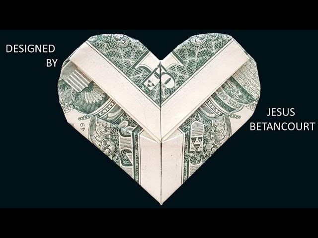 money origami heart easy