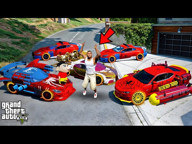 Stealing RARE Spiderman Supercars as Franklin in GTA 5