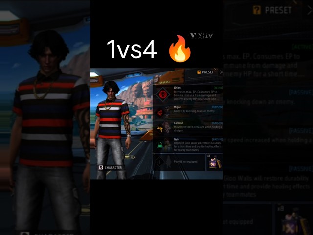 CS RANK 1vs4 charcter combination #freefire #shorts