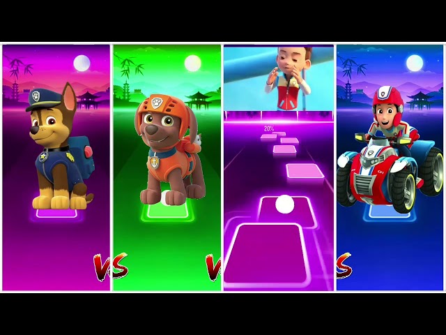 Paw Patrol Ultimate Rescue World | Chase 🆚 Zuma 🆚 Rocky 🆚 Super Chase | Tiles Hop EDM Rush