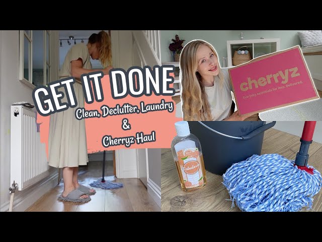 CLEAN WITH ME + HUGE CHERRYZ HAUL | Declutter, Laundry & Cleaning Motivation | Get It All Done | AD