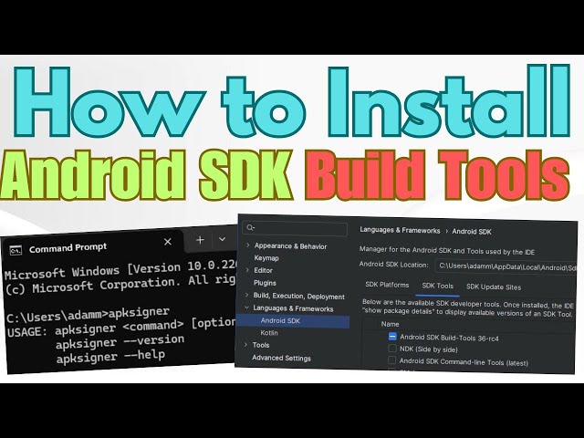 How to install android sdk build tools on the command line