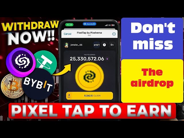 PIXEL Tap To Earn -  How To Play And Connect Your BYBIT Wallet To Pixeltap By Pixelverse Airdrop