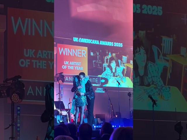 Static Roots director Dietmar Leibecke presents "UK Artist of the Year" award 2025 in London