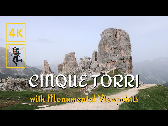 🇮🇹 Discovering CINQUE TORRI with easy Viewpoint. and Passo di Falzarego: Dolomites Adventure | 4K