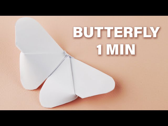 Easy Origami Butterfly In only 1 Minute / Very Simple