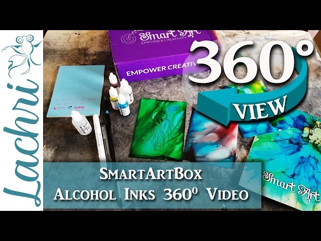 Trying Alcohol Inks in 360º -Smart Art Box - Lachri