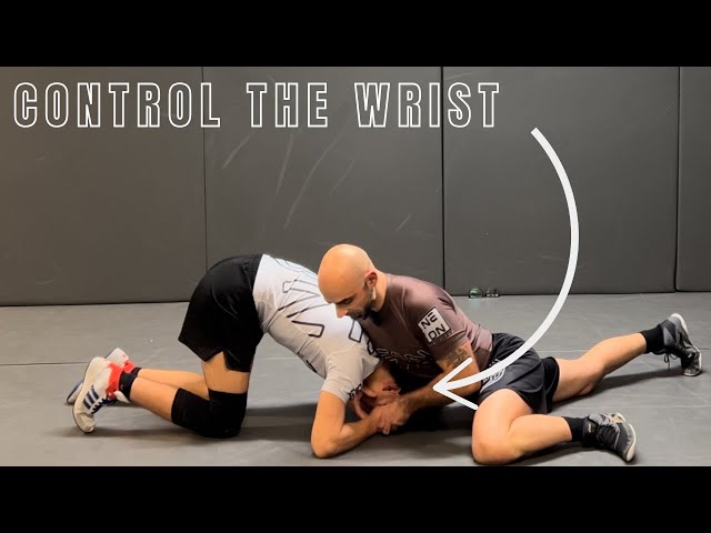 Double leg defence - font headlock - pin. Cow Cather variation.