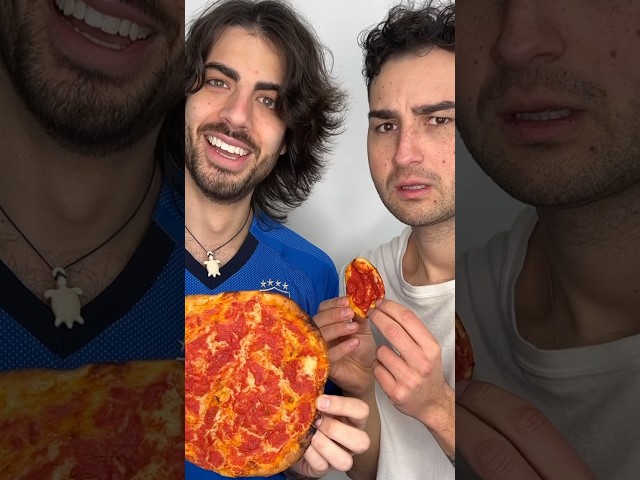 Italians reacting to HUGE PIZZA