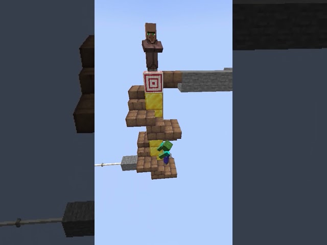 Can villager complete this parkour #shorts #minecraft