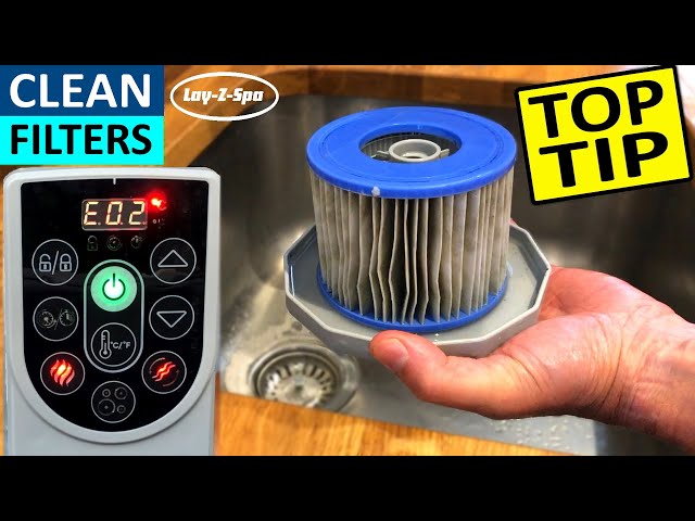 LAY-Z-SPA How to clean Filters using Washing Machine fix E02 Error and Save MONEY 💰