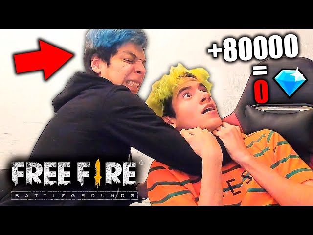 Yair17 CASI ME MATA POR GASTARLE +80.000 DIAMANTES EN FREE FIRE !! *broma peligrosa* | TheDonato