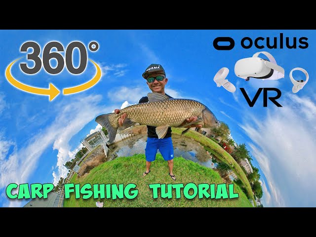 VR Fishing for Grass Carp Tutorial in 360 4K (Move screen around)