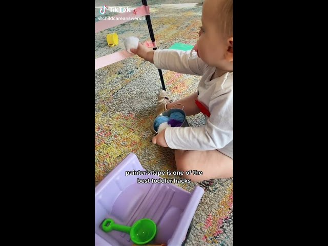 Painters' Tape Toddler Play Hack