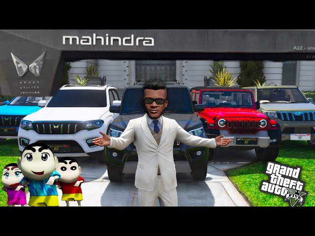 GTA 5:Franklin taking delivery of  All Mahindra Cars For Shinchan And Chop👮🏻President Life🏆PSS Gamer