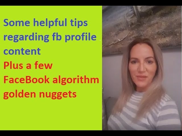 Some helpful tips regarding facebook profile content