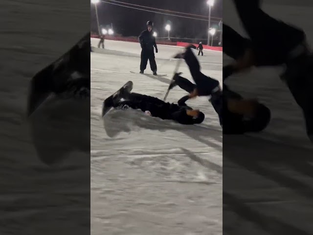 Skier Fails His Stunt and Upon Landing Collides With Another Skier, Causing Both to Fall - 1631676