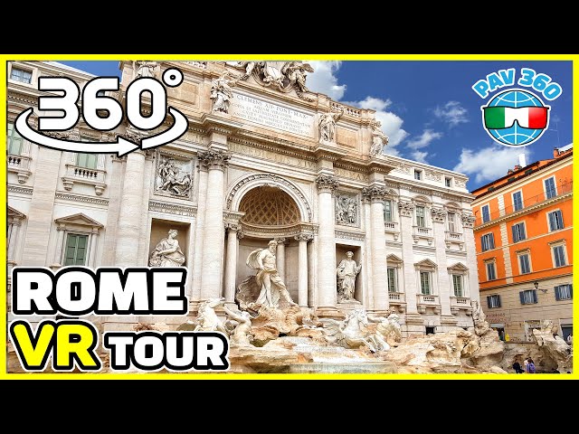 Rome tourism |Virtual guided tour of Rome 360 VR Video | Trevi Fountain in Italy