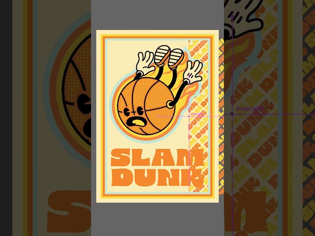 Creating A Retro Basketball Poster #adobeillustrator #graphicdesign #posterdesign #smallbusiness