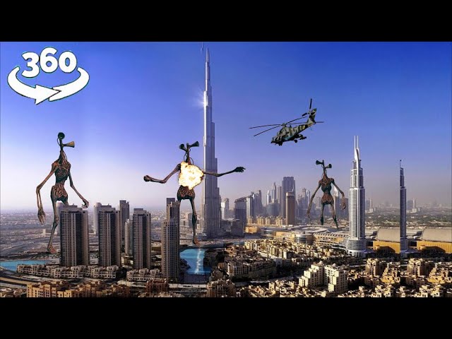 Short Film Siren Head Attack Dubai Burj Khalifa | 360 VR Movie