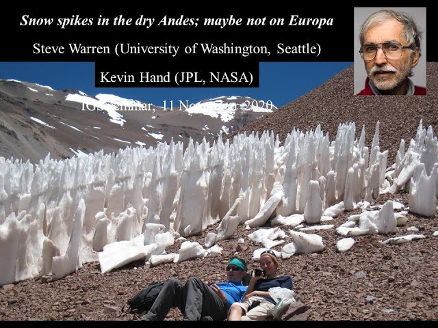 Steve Warren and Kevin Hand at the International Glaciological Society Global Seminar Series