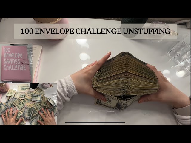 100 ENVELOPE CHALLENGE UNSTUFFING | CASH UNSTUFFING | MONEY COUNTING