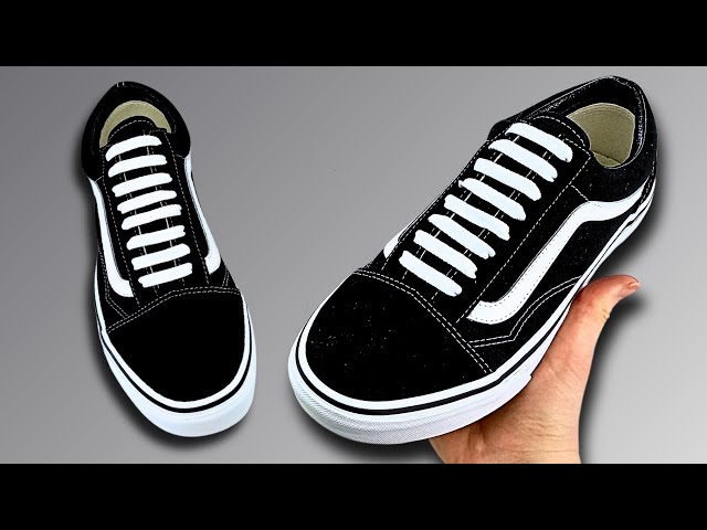 HOW TO BAR LACE VANS OLD SKOOLS (BEST WAY!)