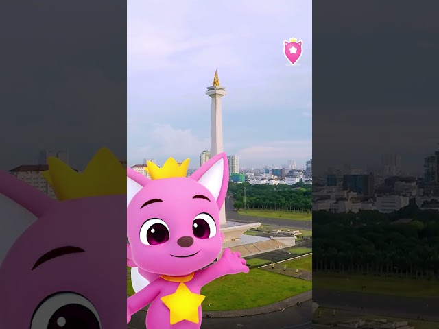 Pinkfong di Indonesia #jakarta #monas #indonesia