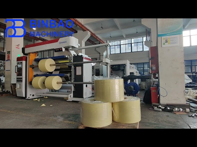 SLC Model Self Adhesive Paper Slitting Rewinding Machine