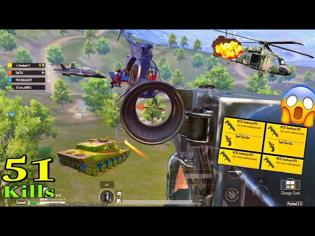 CHOPPER + M202 vs TANKS finish SQUADS🔥Payload mode Destroyed‼️