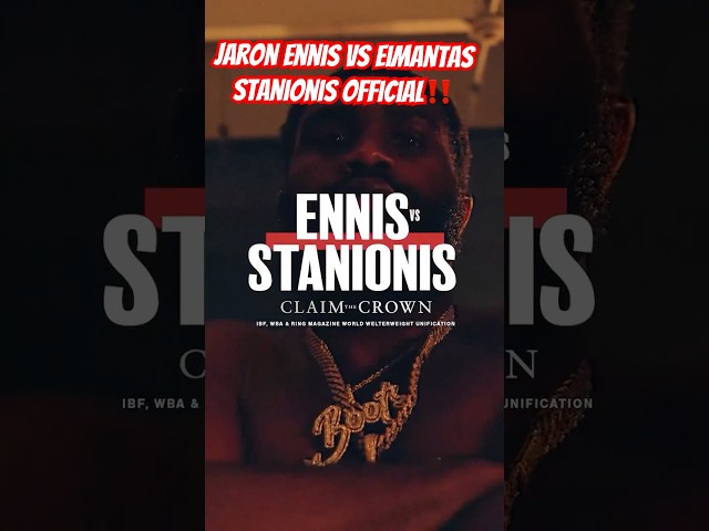 Jaron Ennis Vs Eimantas Stanionis Official‼️ #jaronennis #stanionis #ennisstanionis #dazn #shorts