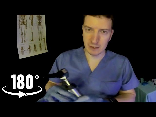 ASMR VR180 | Otoscope Overload - Otoscope Sounds with Whispering