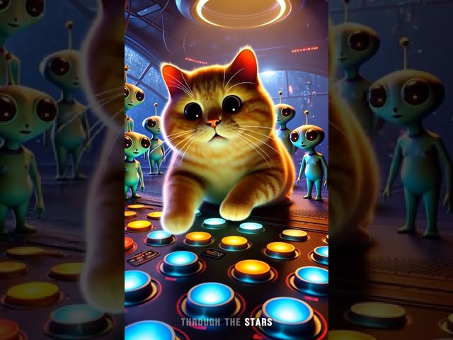 Adorable Cute Cat Explores Space with Aliens | Muffin’s Cosmic Adventure!