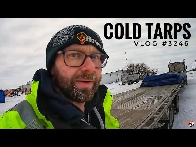 COLD TARPS | My Trucking Life | Vlog #3246