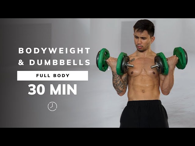 30 MIN FULL BODY WORKOUT - Dumbbells & Bodyweight | Strength Training At Home, No Repeats