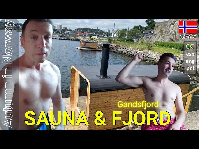 New floating sauna in the fjord ,Norway