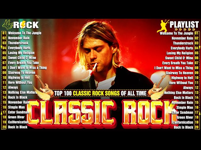 Best of Classic Rock Songs 60s 70s 80s🔥🔥Queen, Bon Jovi, Aerosmith, ACDC, Nirvana, U2, Led Zeppelin