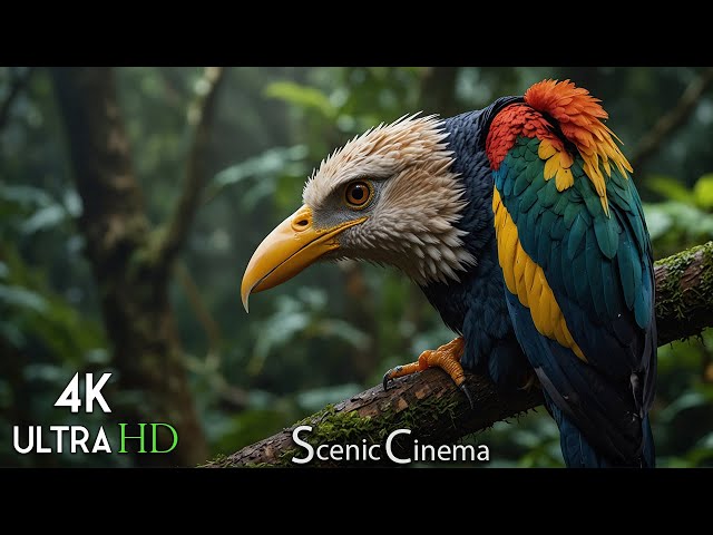 Birds That Call Jungle Home - Singing Birds | Forest Edition |  Scenic Cinema With Nature Sounds 4K