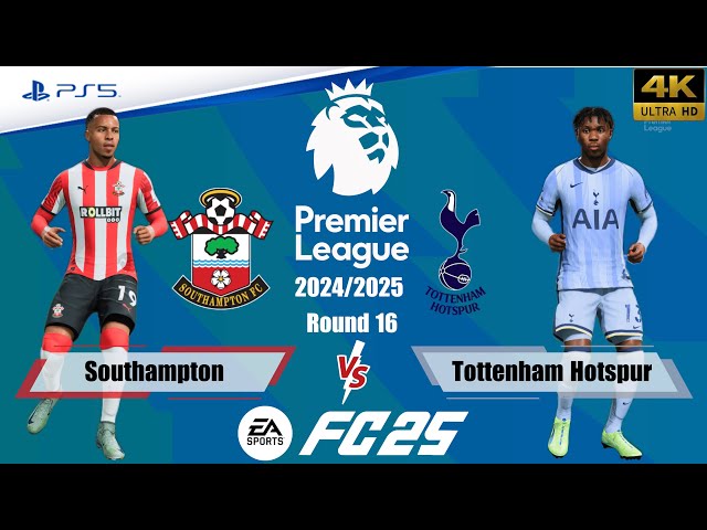 FC 25 - Southampton vs. Tottenham Hotspur | Premier League 24/25 | Full Match | PS5™[4K]