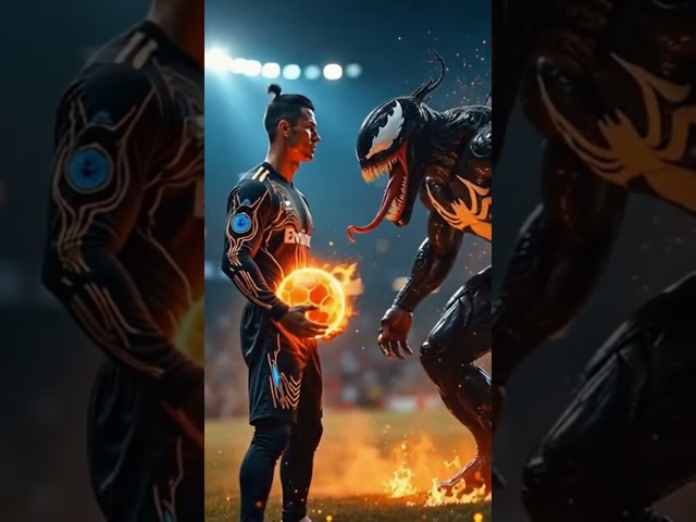 ⚽ Ronaldo Vs Venom 🔥The Symbiote Striker – A Fusion of Football and Fury #shorts