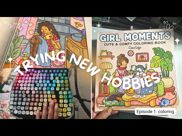 Trying New Hobbies - Episode 1: Coloring | Coco Wyo Coloring Book & TikTok Shop Markers