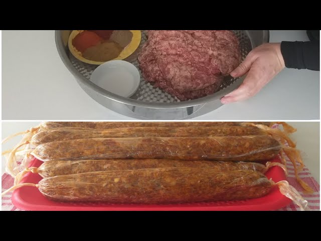 ‼HOMEMADE SAUSAGE‼👍(IN ENGLISH) EV YAPIMI SUCUK 😋(TÜRKÇE ALTYAZILI)