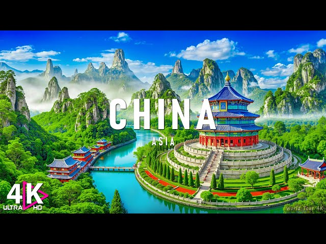 FLYING OVER CHINA (4K Video UHD) - Peaceful Piano Music With Beautiful Nature Film For Stress Relief