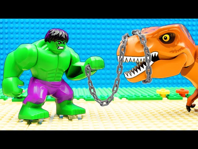 Hulk vs Spiderman Dinosaur Kinetic Sand Steamroller Truck