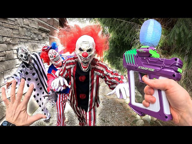 KILLER CLOWNS KIDNAP MY FIANCE! (+Unboxing a Huge Gel Blaster Arsenal!)