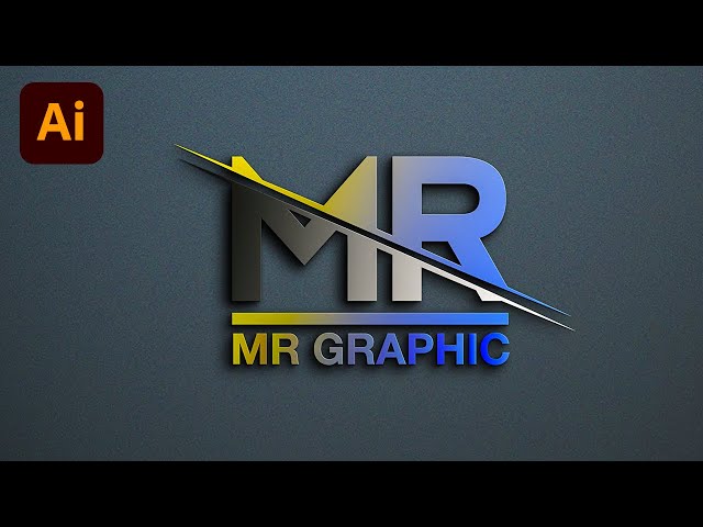 How to make a logo in adobe illustrator- MR Letter Logo Design - Logo design illustrator