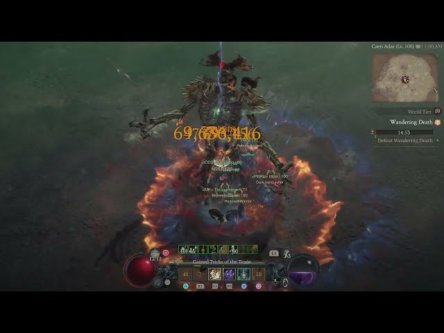 Wandering Death 1 shot kill as a glitchless Bow Rogue - Diablo 4 Season 3 (ps5)