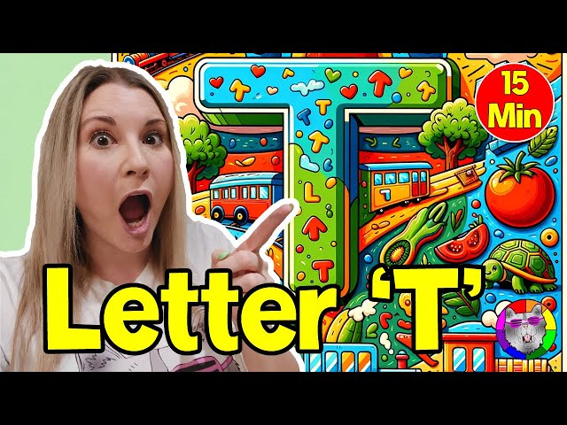 Preschool Letter T Learning Video: Directed Drawing and Art Lesson Letter T