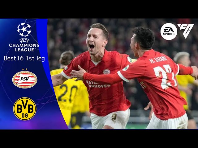 PS5 FC 24 | PSV vs Borussia Dortmund | Champions League Best 16 1st leg